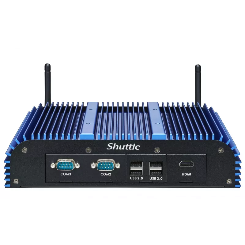 Shuttle BPCAL02-i7 PC box industriale, Core i7-1255U, 2x SO-DIMM, 2x LAN, 1x COM, 1x HDMI, 4x USB, senza ventola, funzionamento continuo 24/7