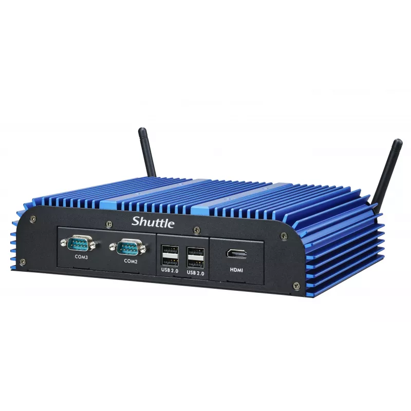 Shuttle BPCAL02-i7 PC box industriale, Core i7-1255U, 2x SO-DIMM, 2x LAN, 1x COM, 1x HDMI, 4x USB, senza ventola, funzionamento continuo 24/7