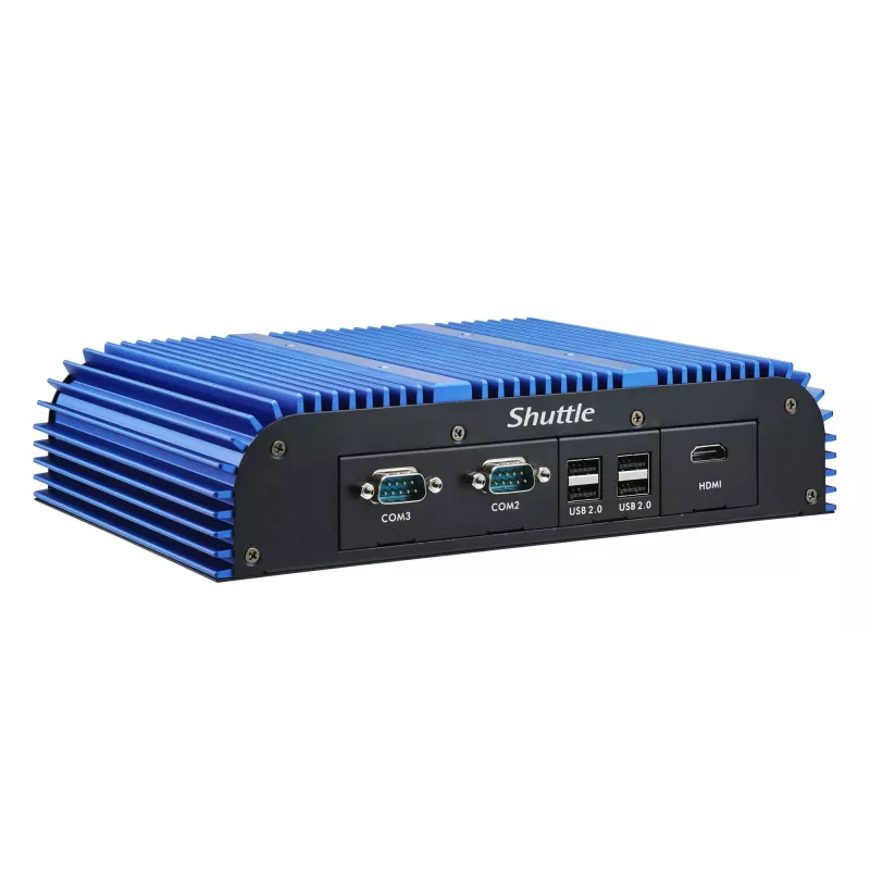 Shuttle BPCAL02-i7 PC box industriale, Core i7-1255U, 2x SO-DIMM, 2x LAN, 1x COM, 1x HDMI, 4x USB, senza ventola, funzionamento continuo 24/7