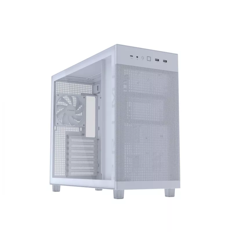 ASUS PRIME AP303 TG 90DC00V3-B39010 telaio PC Midi Tower, ATX/Micro-ATX, vetro temperato, 2x USB 3.2, senza alimentatore, bianco