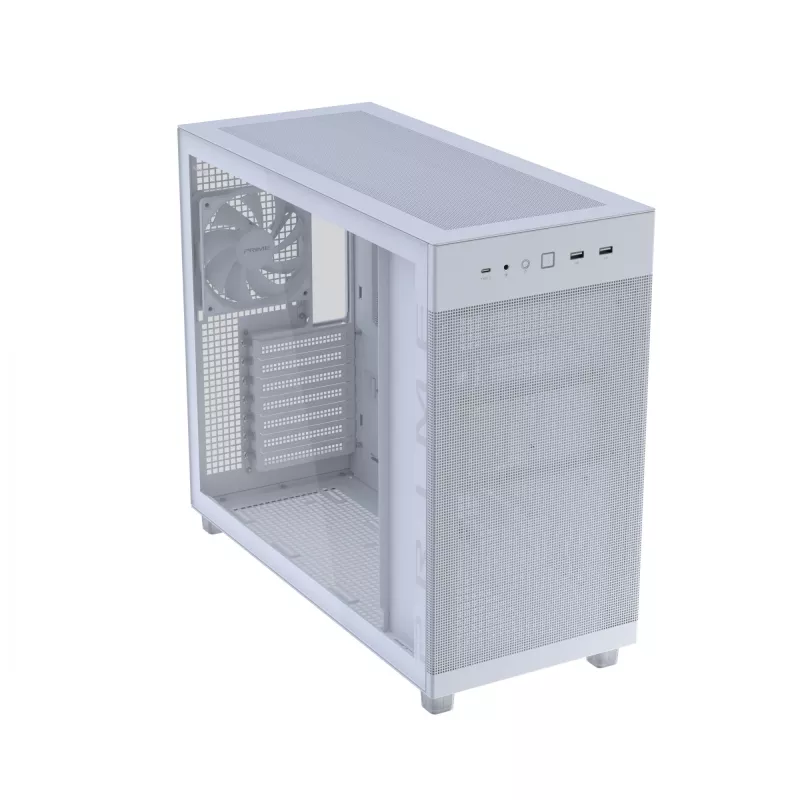 ASUS PRIME AP303 TG 90DC00V3-B39010 telaio PC Midi Tower, ATX/Micro-ATX, vetro temperato, 2x USB 3.2, senza alimentatore, bianco