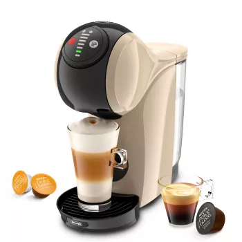 Macchina per caffè a capsule De’Longhi Genio S – serbatoio acqua 0,8 l, 15 bar, piano di lavoro, tortora