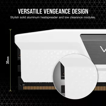 Corsair Vengeance CMK32GX5M2B6000Z30W, 32 GB, 2 x 16 GB, DDR5, 6000 MHz, 288-pin DIMM, bianco