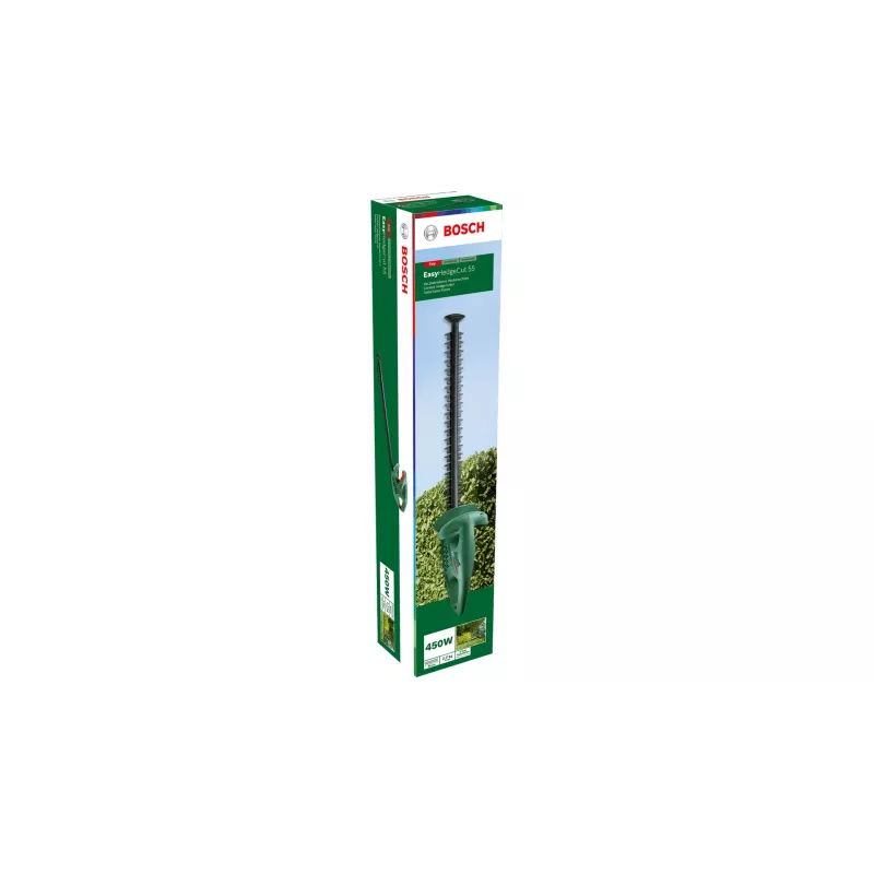 Tagliasiepi Bosch Easy HedgeCut 55 — lama 55 cm, 450 W, 3,4 kspm, 2,7 kg