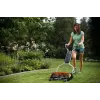 Fiskars StaySharp Max 113880 tosaerba a cilindro manuale, larghezza di taglio 46 cm, altezza di taglio 25–100 mm, nero/arancione