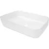 Lavabo in ceramica da appoggio Deante CDY_6U5S bianco rotondo