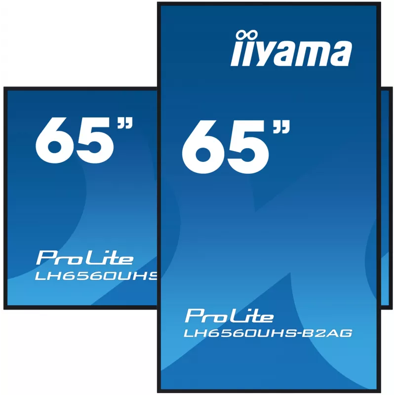 iiyama LH6560UHS-B2AG Signage Display Digital A-board 163,8 cm (64,5 inch) LED Wi-Fi 500 cd/m² 4K Ultra HD Nero Processore integrato Android 11 24/7