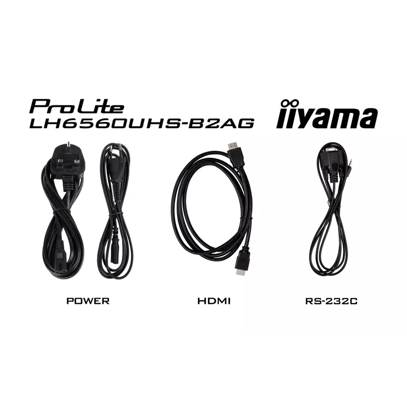 iiyama LH6560UHS-B2AG Signage Display Digital A-board 163,8 cm (64,5 inch) LED Wi-Fi 500 cd/m² 4K Ultra HD Nero Processore integrato Android 11 24/7