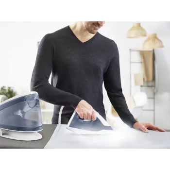 Tefal Express Optimal SV4110 2200 W 1,2 L Ceramica Express Glide Blu, Bianco