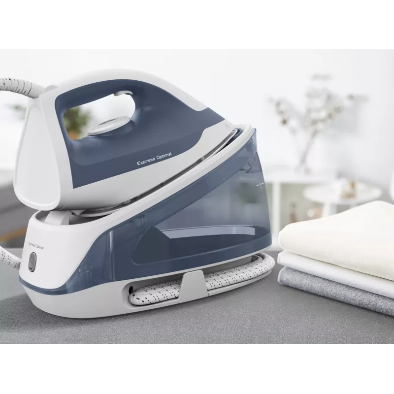Tefal Express Optimal SV4110 2200 W 1,2 L Ceramica Express Glide Blu, Bianco