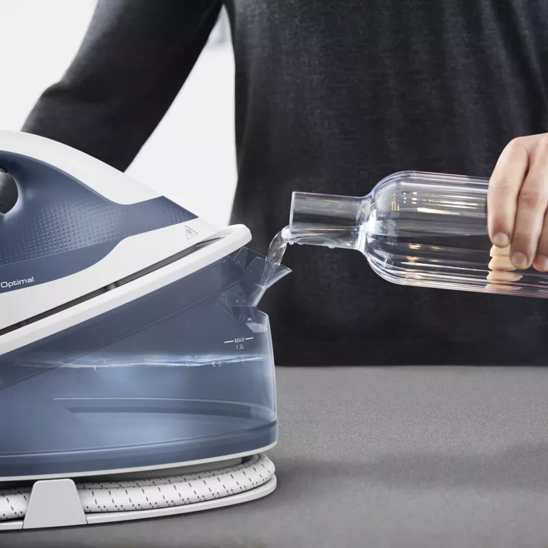 Tefal Express Optimal SV4110 2200 W 1,2 L Ceramica Express Glide Blu, Bianco