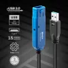 Lindy 15m USB 3.0 Active Extension Pro, 15 m, USB A, USB A, USB 3.2 Gen 1 (3.1 Gen 1), 5 Gbit/s, Nero