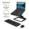 Fellowes supporto per laptop da scrivania – Hana LT supporto per laptop per casa e ufficio – supporto per laptop regolabile con 3 altezze – dimensione max. schermo 19 inch, peso max. 4,5 kg – nero