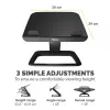 Fellowes supporto per laptop da scrivania – Hana LT supporto per laptop per casa e ufficio – supporto per laptop regolabile con 3 altezze – dimensione max. schermo 19 inch, peso max. 4,5 kg – nero