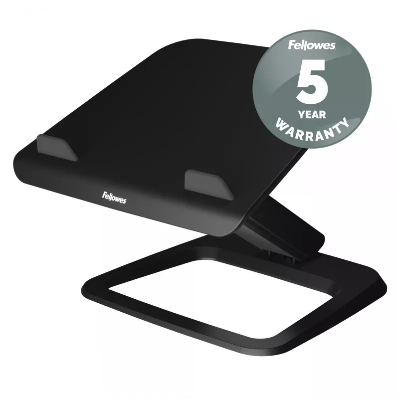 Fellowes supporto per laptop da scrivania – Hana LT supporto per laptop per casa e ufficio – supporto per laptop regolabile con 3 altezze – dimensione max. schermo 19 inch, peso max. 4,5 kg – nero