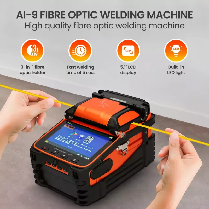 Giuntatrice a fusione Extralink AI-9 7800mAh batteria lampada LED LCD 5,1