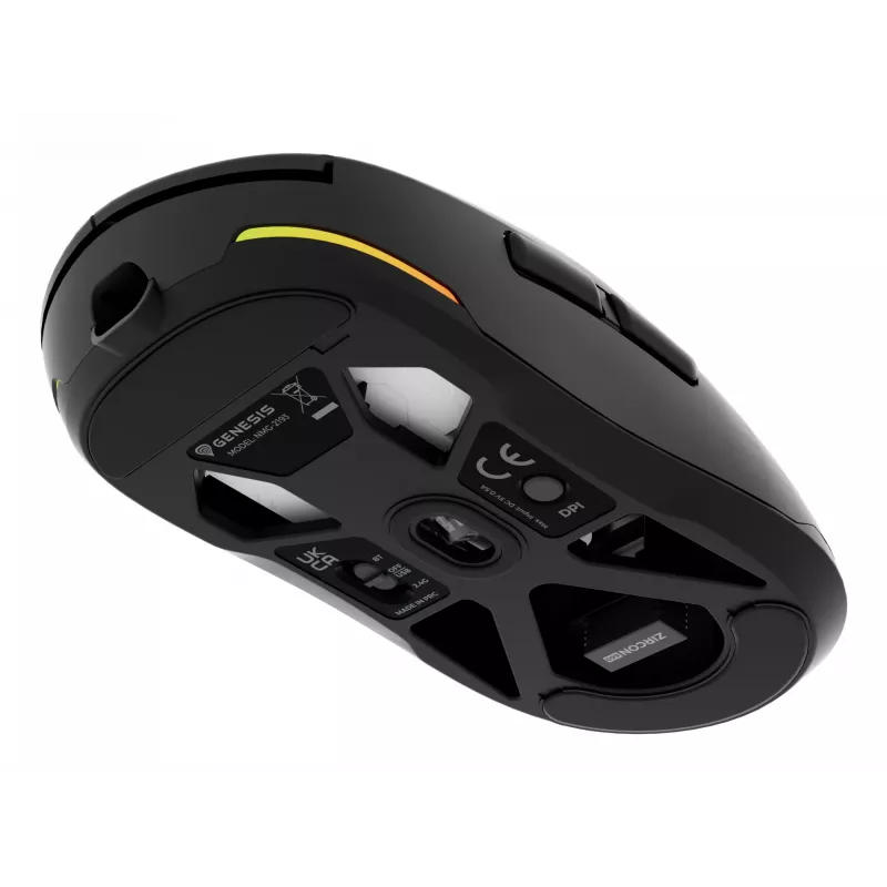 GENESIS NMG-2193 Mouse Gaming ambidestro Bluetooth + USB Type-C ottico 26000 DPI
