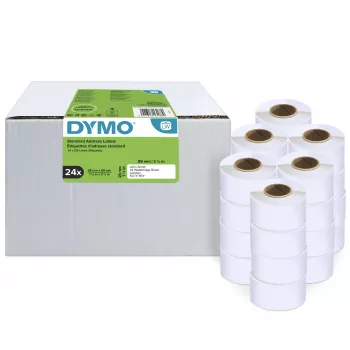 DYMO Authentic LabelWriter etichette per indirizzi | 28 mm x 89 mm | 24 rotoli con 130 etichette Easy-Peel (3120 etichette) | autoadesive | per etichettatrici LabelWriter