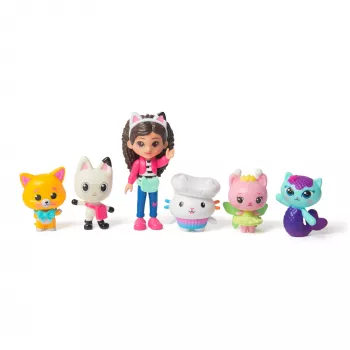 Gabby's Dollhouse DREAMWORKS The Movie, Cat-venture Crew Pack, set di figure da 11 pezzi con accessori, giocattolo per bambini e bambine dai 3 anni