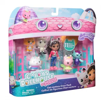Gabby's Dollhouse DREAMWORKS The Movie, Cat-venture Crew Pack, set di figure da 11 pezzi con accessori, giocattolo per bambini e bambine dai 3 anni
