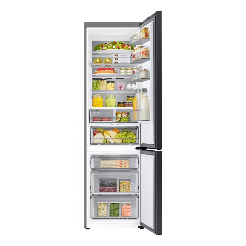 Samsung RL38C7B5BB1/EG Bespoke frigorifero combinato a libera installazione, 387 l (273 l + 114 l), 203 cm, classe energetica B, SmartThings, acciaio inox scuro