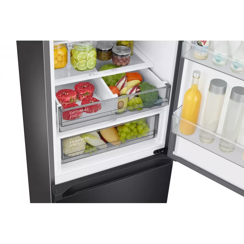 Samsung RL38C7B5BB1/EG Bespoke frigorifero combinato a libera installazione, 387 l (273 l + 114 l), 203 cm, classe energetica B, SmartThings, acciaio inox scuro
