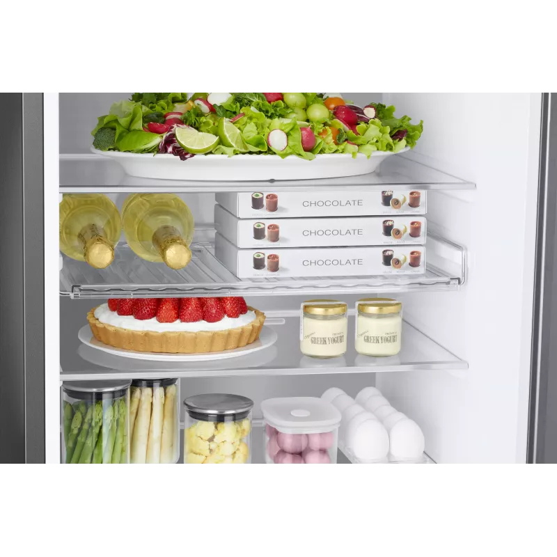 Samsung RL38C7B5BB1/EG Bespoke frigorifero combinato a libera installazione, 387 l (273 l + 114 l), 203 cm, classe energetica B, SmartThings, acciaio inox scuro
