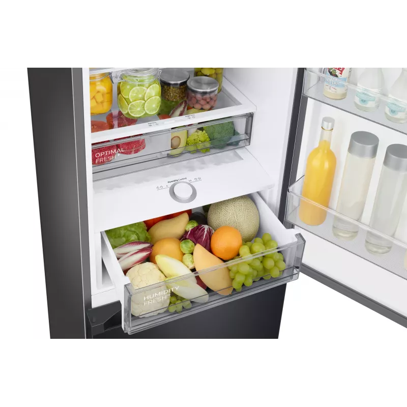 Samsung RL38C7B5BB1/EG Bespoke frigorifero combinato a libera installazione, 387 l (273 l + 114 l), 203 cm, classe energetica B, SmartThings, acciaio inox scuro