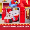 PAW Patrol Fire Rescue Command Center con figura Marshall, camion dei pompieri di soccorso, luci, lanciatore ed effetti sonori, giocattolo per bambini e bambine dai 3 anni
