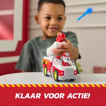 Camion dei pompieri giocattolo Spin Master Marshall Rescue Fire Engine con action figure, lanciatore di proiettili, plastica, dai 3 anni