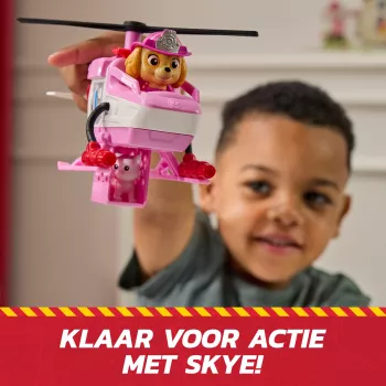 PAW Patrol Fire Rescue: Skye Rettungs-Helikopter con action figure, amico gatto ed elicottero giocattolo, giocattolo per bambini e bambine dai 3 anni