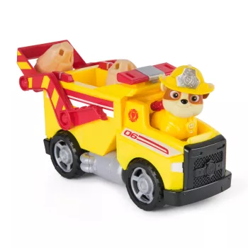 PAW Patrol Fire Rescue: Rubble Rescue camion ribaltabile dei pompieri con action figure, proiettili e camion giocattolo, giocattolo per bambini e bambine dai 3 anni