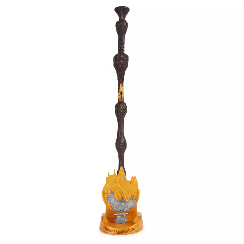 Spin Master Wizarding World Harry Potter bacchetta autentica di Albus Silente con supporto di Hogwarts, per giochi di ruolo, in plastica, dai 14 anni