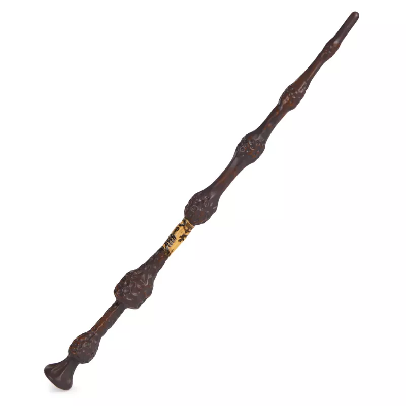 Spin Master Wizarding World Harry Potter bacchetta autentica di Albus Silente con supporto di Hogwarts, per giochi di ruolo, in plastica, dai 14 anni