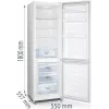 Frigorifero combinato Gorenje RK418DPW4 BE, 269 L, N-ST, 39 dB, 3,2 kg/24h, D, bianco