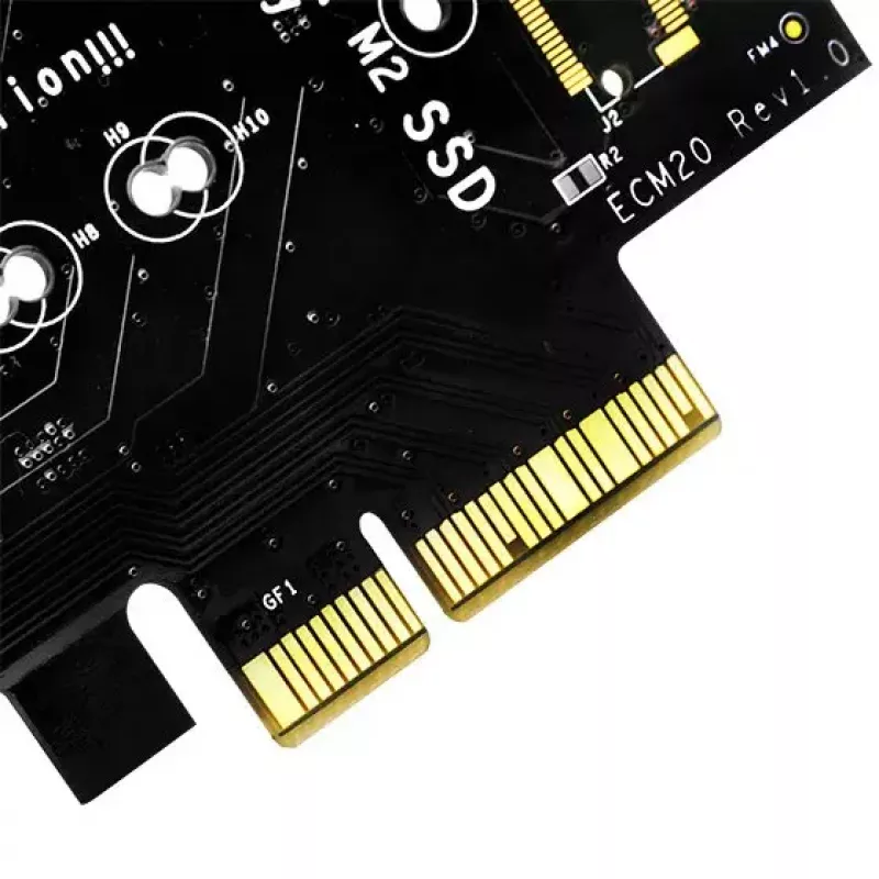 SilverStone SST-ECM20 scheda controller di archiviazione M.2 SATA, 2x M.2 interni, 32 Gbit/s