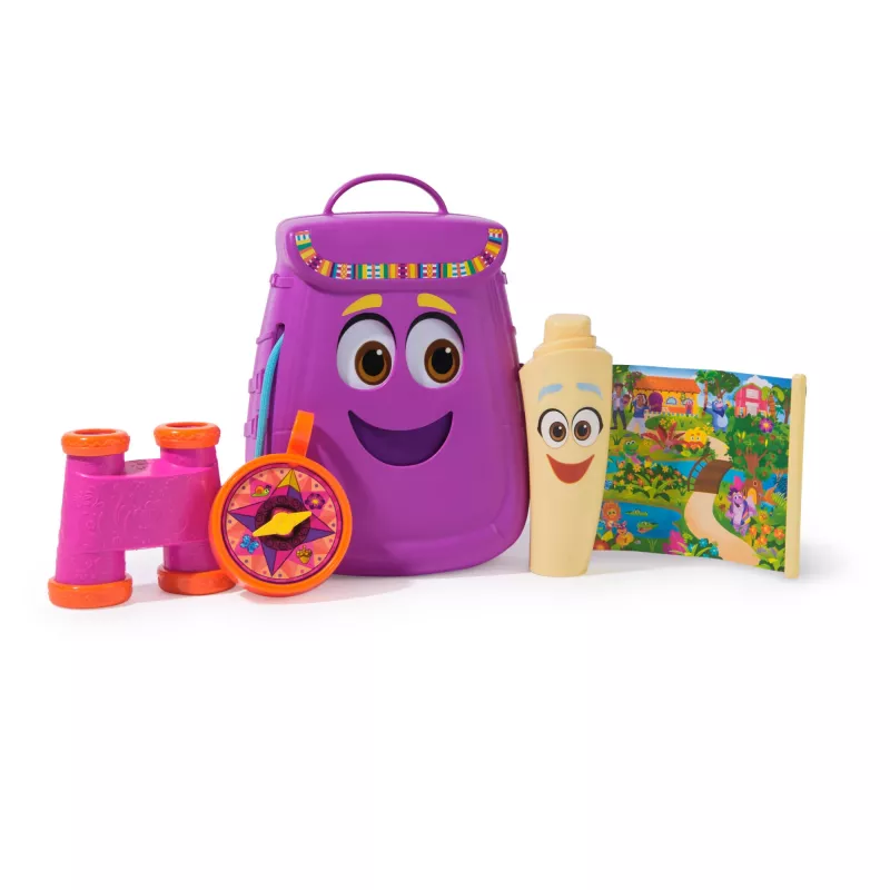 Spin Master Dora My Adventure zaino con mappa estraibile, binocolo giocattolo e bussola – multicolore, da 3 anni