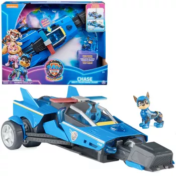 Auto della polizia PAW Patrol Chase's Mighty Transforming Cruiser con luci e suoni