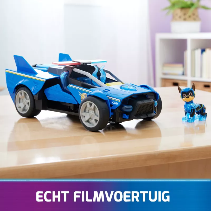 Auto della polizia PAW Patrol Chase's Mighty Transforming Cruiser con luci e suoni