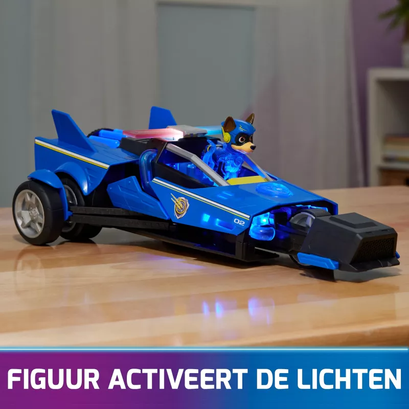 Auto della polizia PAW Patrol Chase's Mighty Transforming Cruiser con luci e suoni
