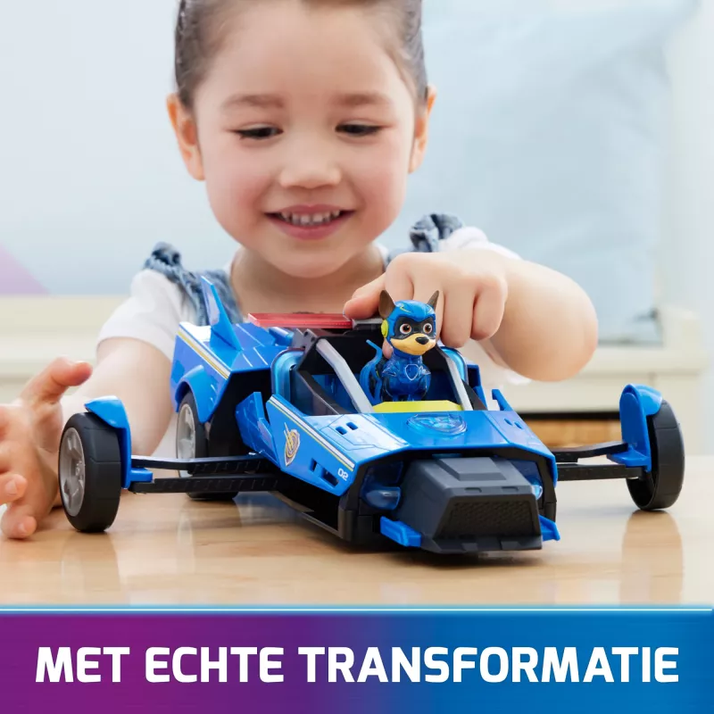 Auto della polizia PAW Patrol Chase's Mighty Transforming Cruiser con luci e suoni