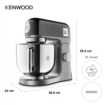 Robot da cucina Kenwood kMix Special Edition 1000 W 5 L nero, cromo