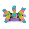 Kinetic Sand, set Ultimate Sandisfying con 2lbs di sabbia da gioco (rosa, giallo e turchese), 10 strumenti e stampi, giocattolo sensoriale per bambini da 7 anni