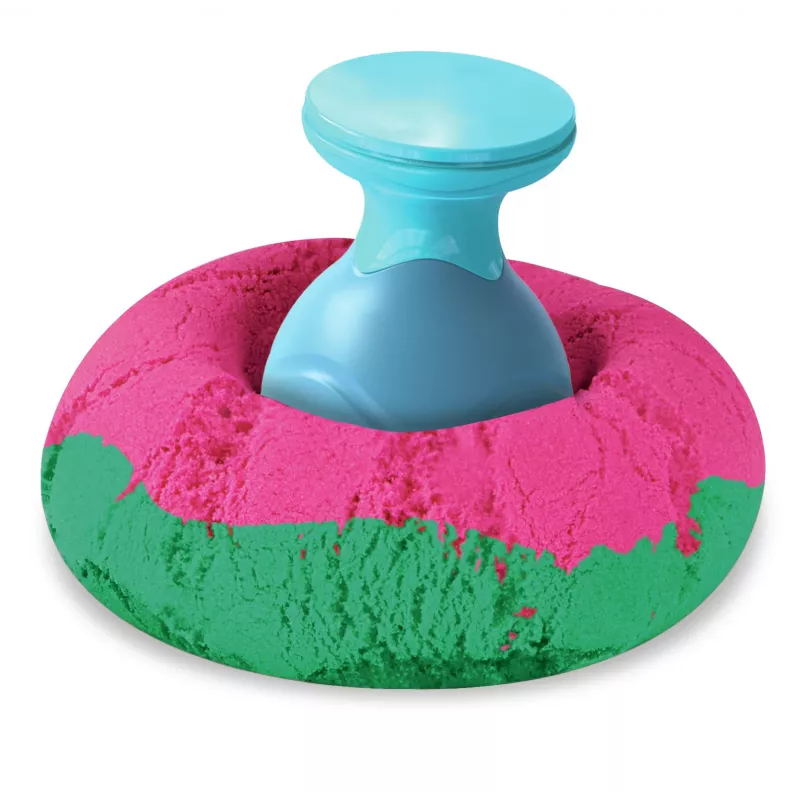 Kinetic Sand, set Ultimate Sandisfying con 2lbs di sabbia da gioco (rosa, giallo e turchese), 10 strumenti e stampi, giocattolo sensoriale per bambini da 7 anni