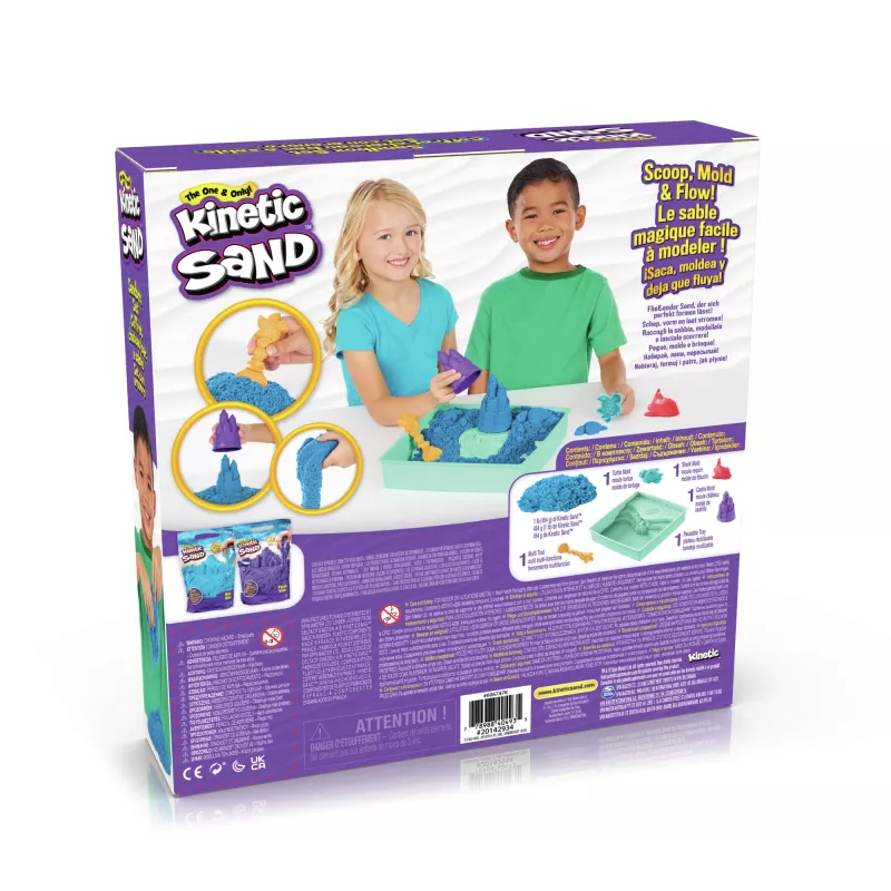 Kinetic Sand, set sabbiera, regali creativi di Pasqua, include 1 lb di sabbia modellabile blu, 4 strumenti e stampi, contenitore, giocattolo sensoriale per bambini da 3 anni