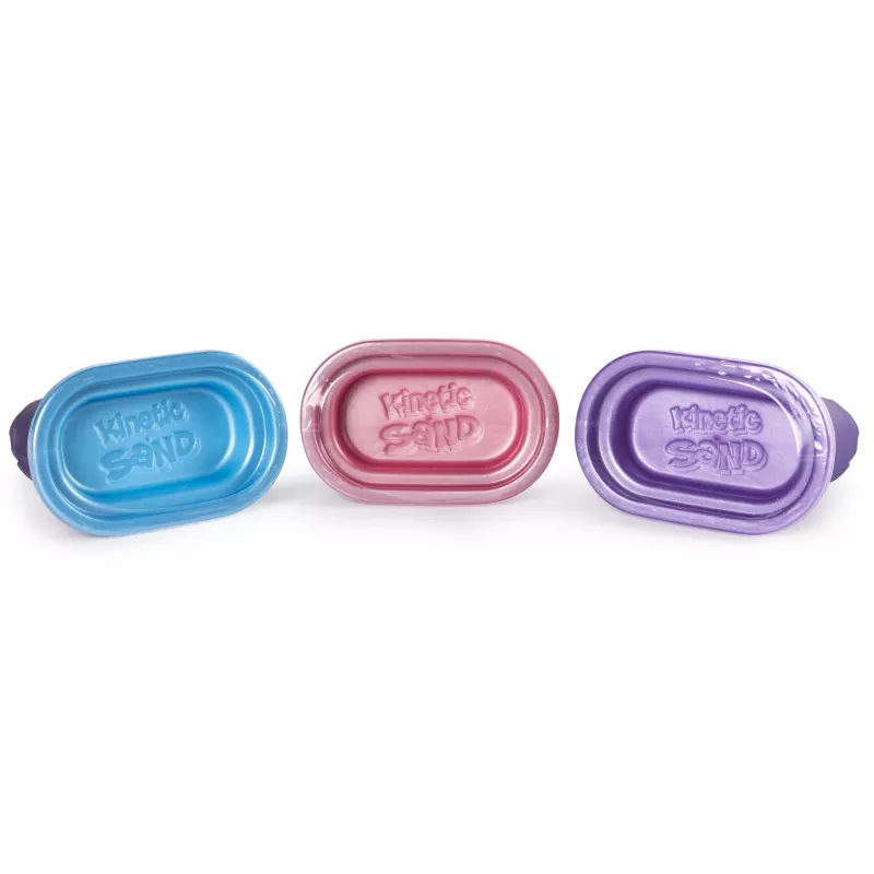 Spin Master Kinetic Sand Shimmer Sand sabbia da gioco, confezione da 3, 340 g, da 3 anni