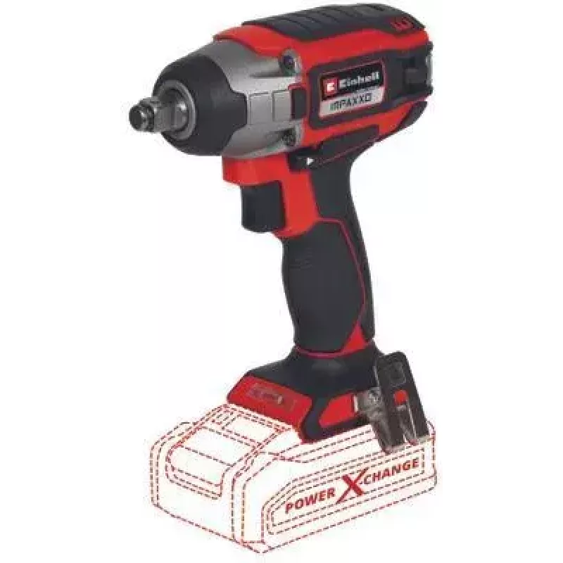 Einhell IMPAXXO 18/230 Professional avvitatore a massa battenti a batteria, 18 V, 1/2 pollice, 2900 giri/min, 400 Nm, brushless, Power X-Change, senza batteria e caricabatterie, rosso/nero