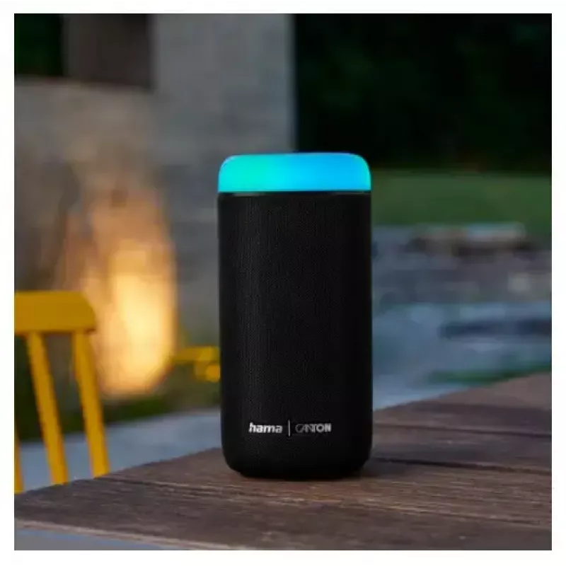 Altoparlante Bluetooth CANTON Glow Pro di HAMA, nero, jack 3,5 mm, effetti luminosi LED
