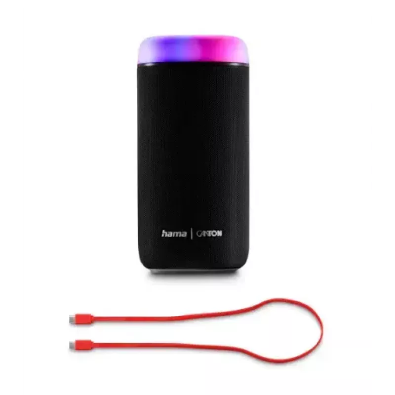 Altoparlante Bluetooth CANTON Glow Pro di HAMA, nero, jack 3,5 mm, effetti luminosi LED