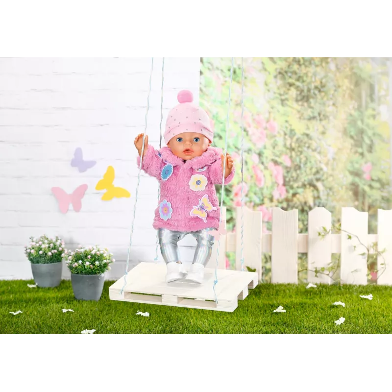 Set vestiti per bambole BABY born Set cappotto rosa 43 cm pieghevole